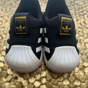 Adidas Toddler Superstar 360 Kids Black and White Shoes
